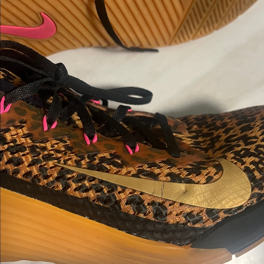 Nike Women's Athletic Shoes - Leopard Print with Gold and Black. See last pic sm - Picture 8 of 8
